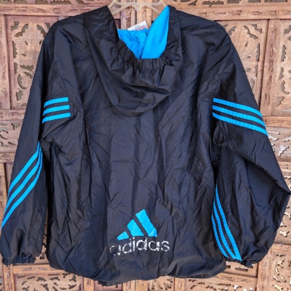 Adidas Women's Vintage Black Windbreaker Track LG - Picture 3 of 6